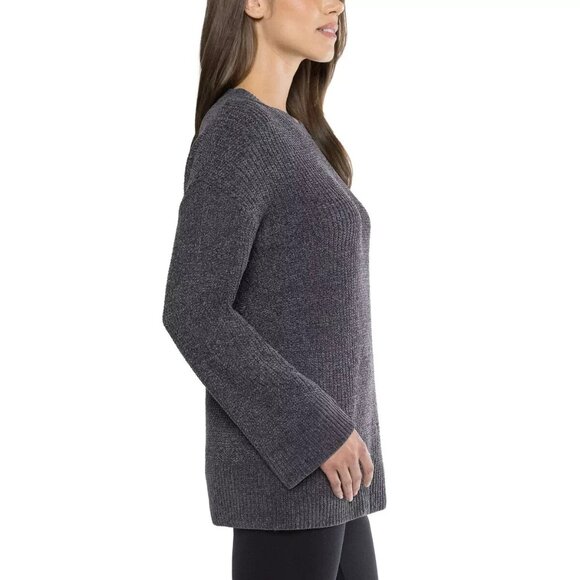Matty M Womens Plus Size XXL Gray Relaxed Fit Soft Chenille Sweater NWT - Picture 1 of 6